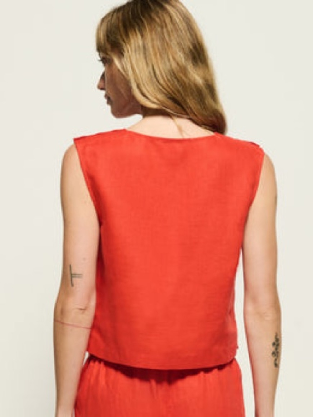 NWT Nation LTD 100% Linen Cara Tank in Aurora Red NEW.       21 - Picture 7 of 10